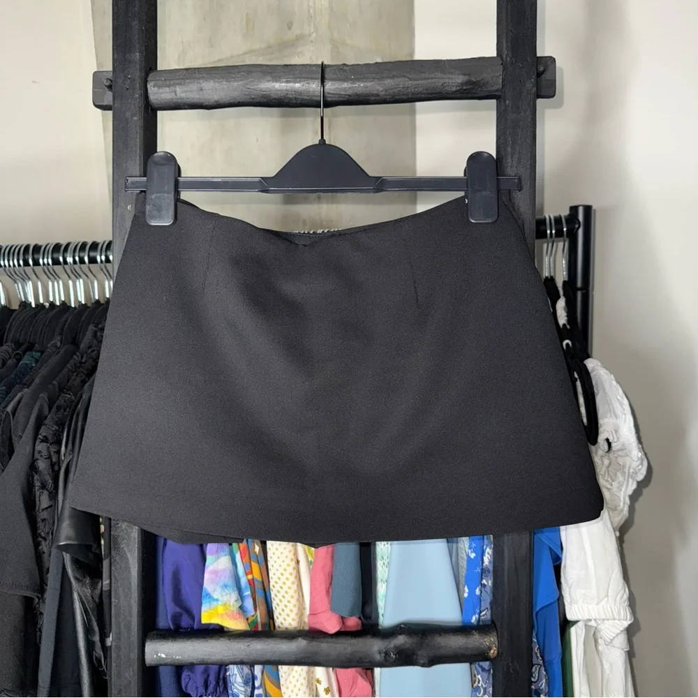 Zara Black Asymmetrical Micro Mini Skort - Picture 9 of 15
